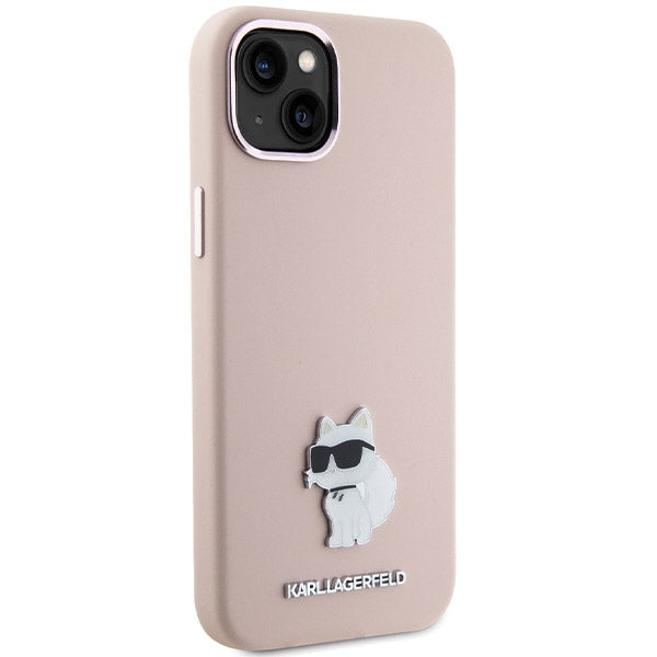 Karl Lagerfeld Handy Hülle Case Silikon 3D Choupette Logo "KARLLAGERFELD" für iPhone 13 / 14 / 15