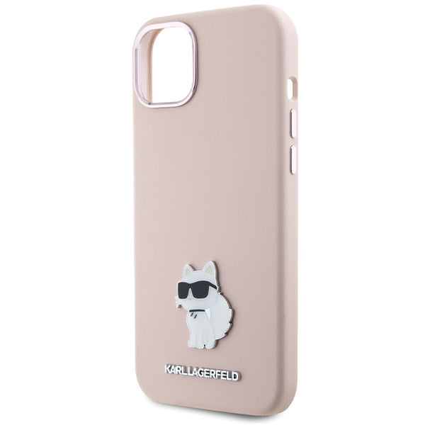 Karl Lagerfeld Handy Hülle Case Silikon 3D Choupette Logo "KARLLAGERFELD" für iPhone 13 / 14 / 15