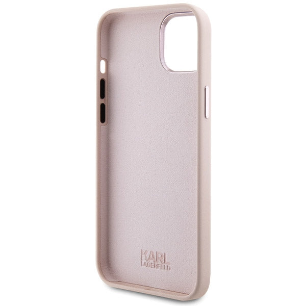 Karl Lagerfeld Handy Hülle Case Silikon 3D Choupette Logo "KARLLAGERFELD" für iPhone 13 / 14 / 15
