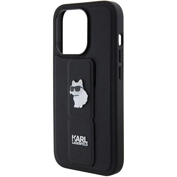 Karl Lagerfeld Handy Hülle Case für iPhone 13 / 13 Pro mit Griff Stand Schwarz