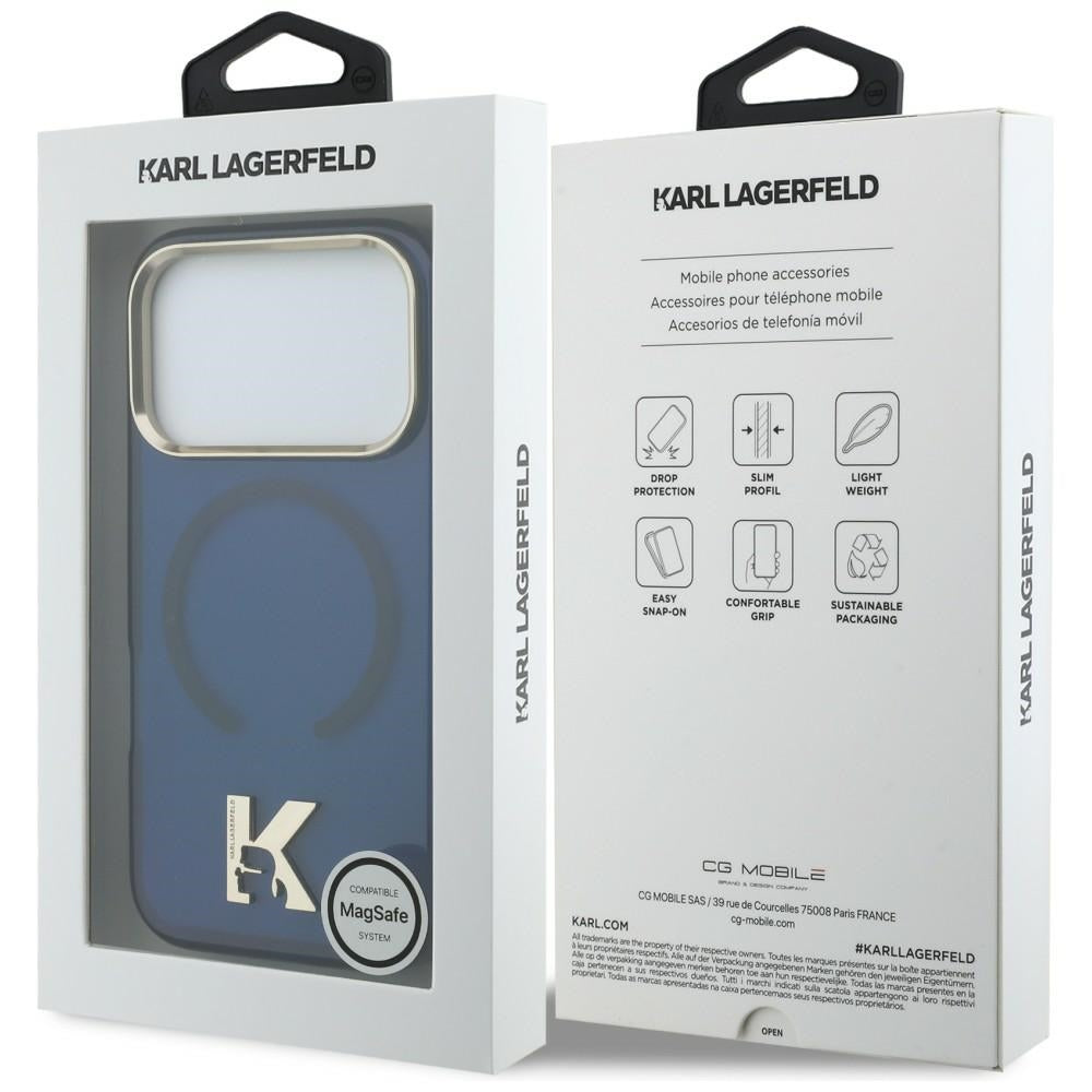 Karl Lagerfeld Handy Hülle IML K Head Logo Magsafe Case für iPhone 17 Pro Blau