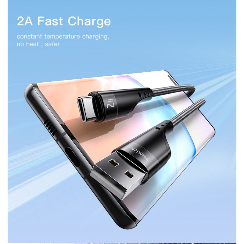 YESIDO CA109 Typ C auf USB Fast Charge 3 Meter Ladekabel