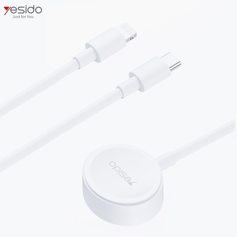 YESIDO CA113 2in1 Magnetische Typ C und Lightning 1.2 Meter Ladekabel für Apple Watch