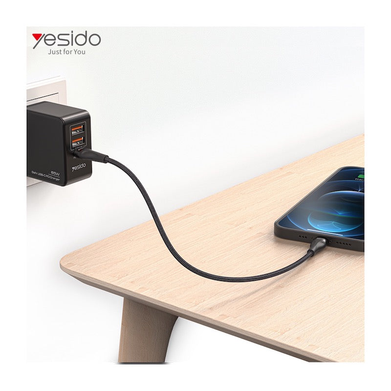 YESIDO CA83 Typ C zu Typ C 30cm Ladekabel