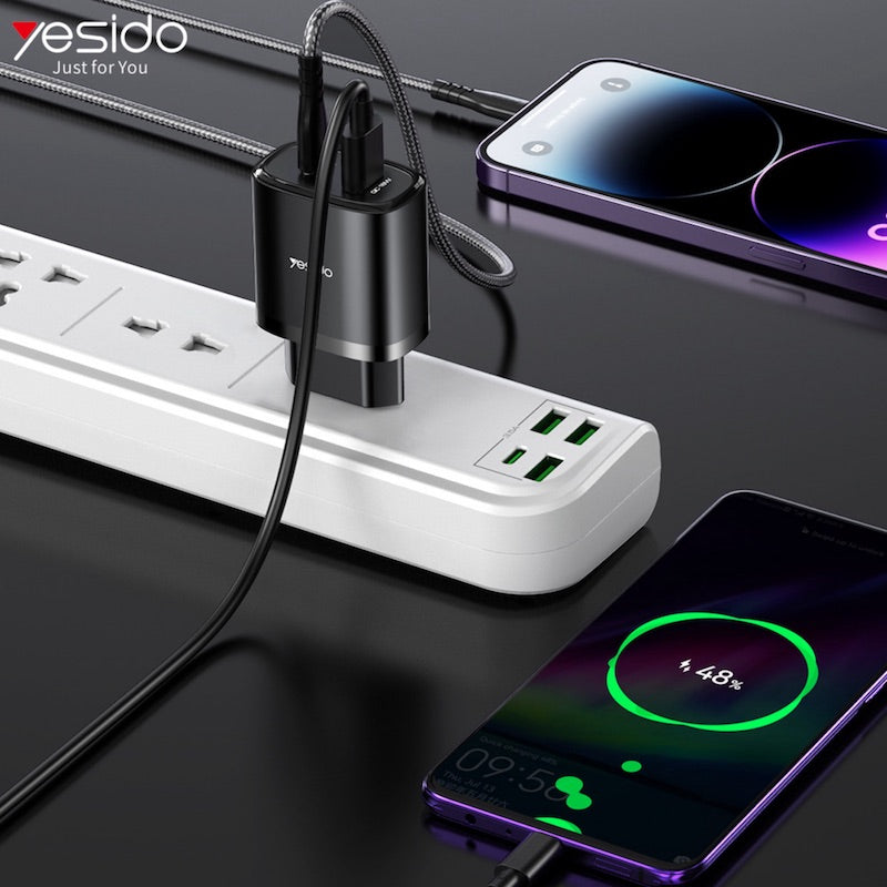 YESIDO YC50 Typ C und USB Ladegerät mit Typ C zu Typ C Kabel