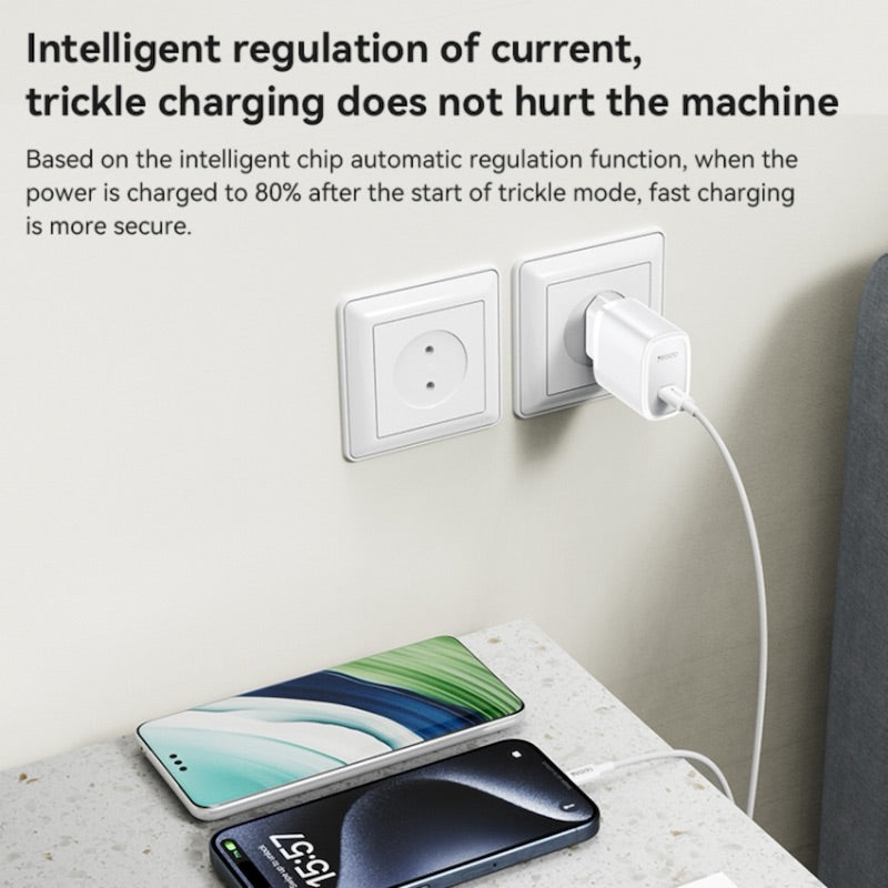 YESIDO YC57L Typ C Ladegerät Adapter mit Typ C zu Lightning Kabel
