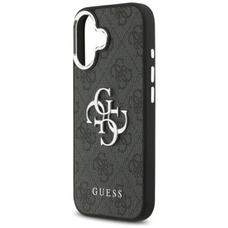 GUESS Handy Hülle Case 4G Big Metall Logo für iPhone 17 Schwarz