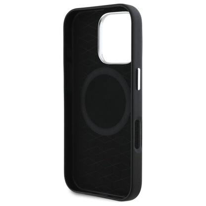 BMW Handy Hülle M Smooth Full Wrapped Metall Magsafe Hard Case für iPhone 16 Pro Schwarz