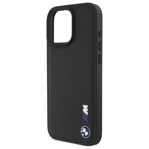 BMW Handy Hülle Smooth Rubber Logo Hard Case für iPhone 16 Pro Max Schwarz