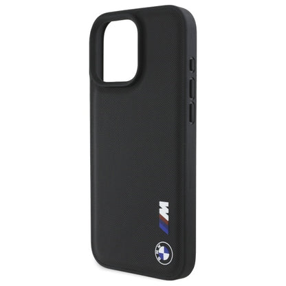 BMW Handy Hülle Smooth Rubber Logo Hard Case für iPhone 16 Pro Max Schwarz