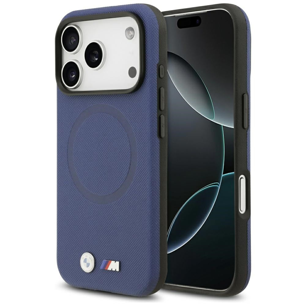 BMW Handy Hülle M FW Logo Metall Magsafe Case für iPhone 17 Pro Max Blau