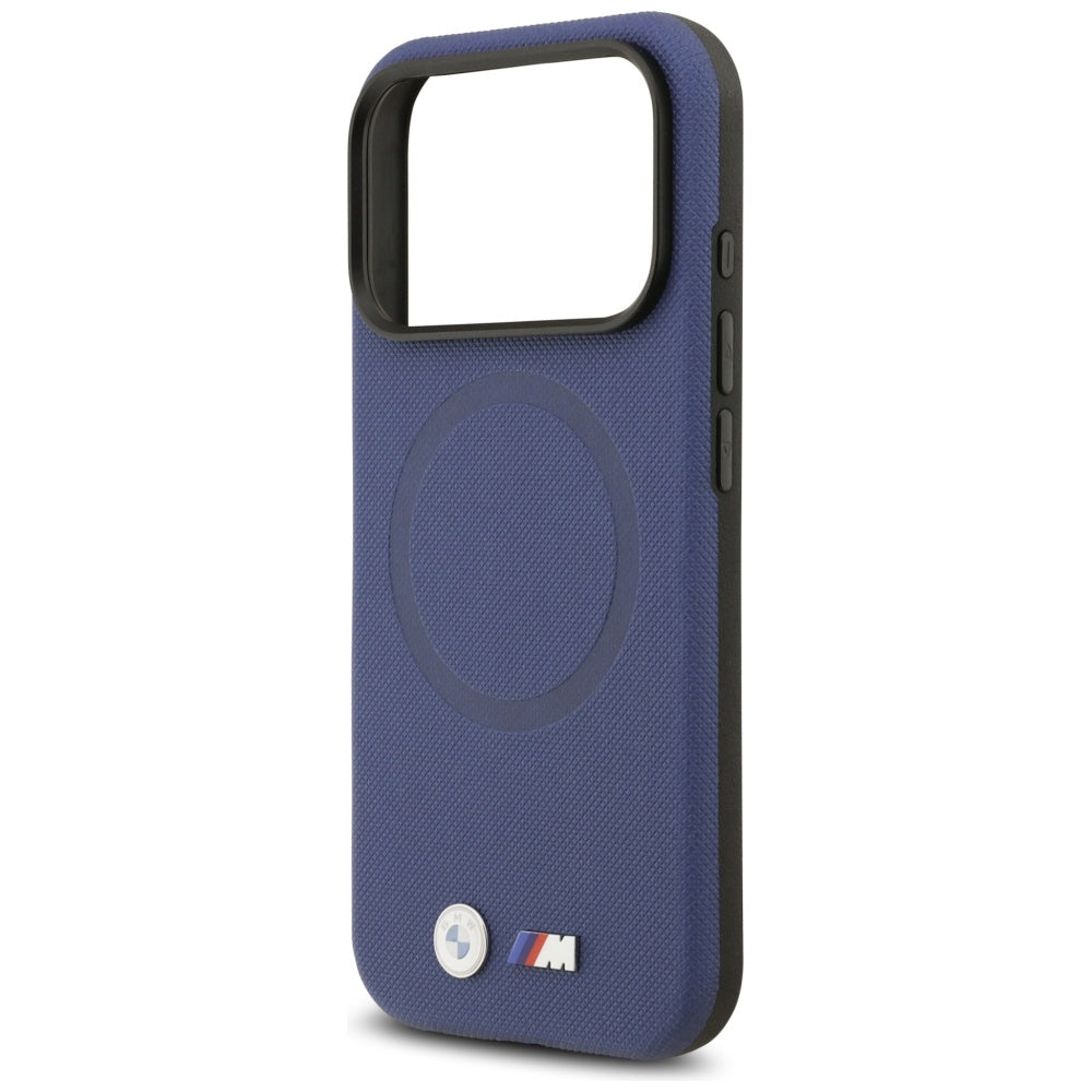 BMW Handy Hülle M FW Logo Metall Magsafe Case für iPhone 17 Pro Max Blau