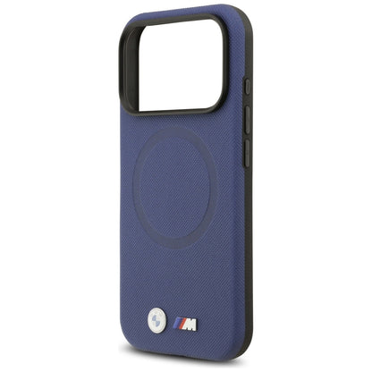BMW Handy Hülle M FW Logo Metall Magsafe Case für iPhone 17 Pro Max Blau