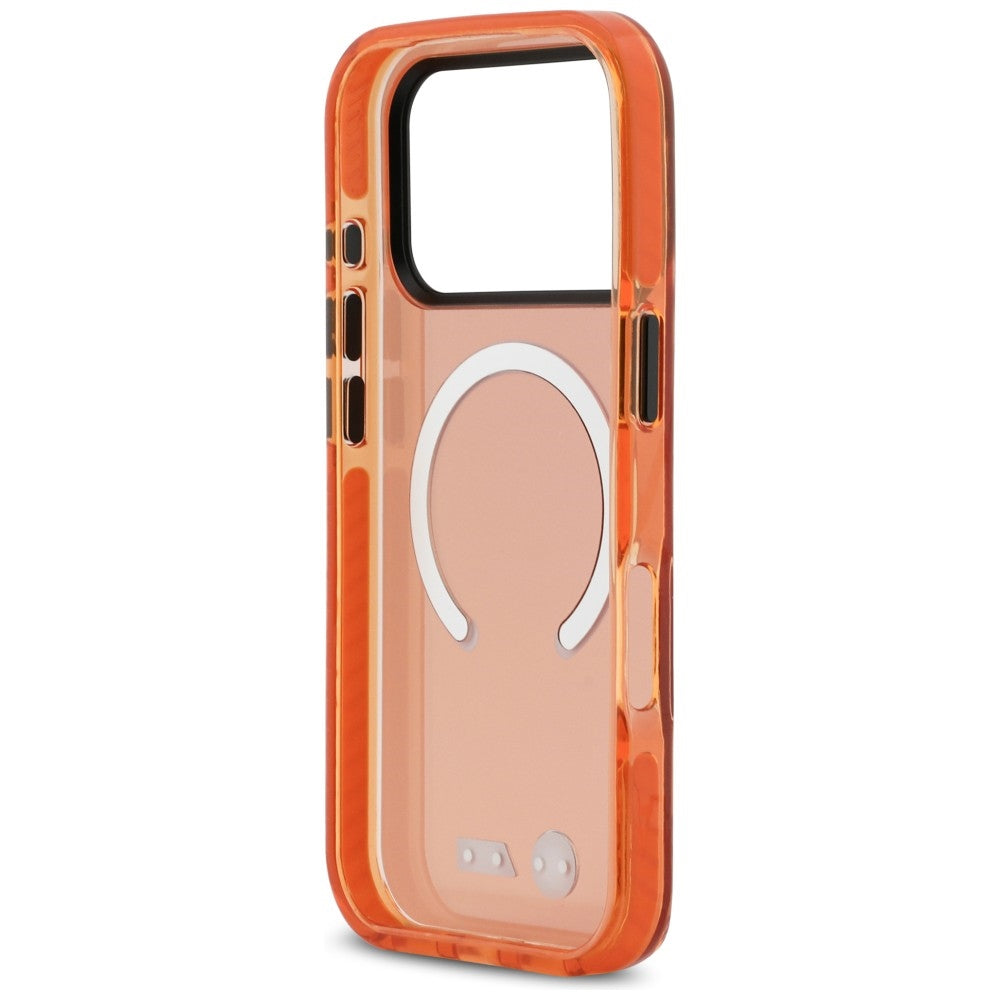 BMW Handy Hülle M IML Shockproof Metall Logo Magsafe Case für iPhone 17 Pro Orange