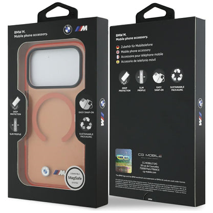 BMW Handy Hülle M IML Metall Logo Magsafe Case für iPhone 17 Pro Orange