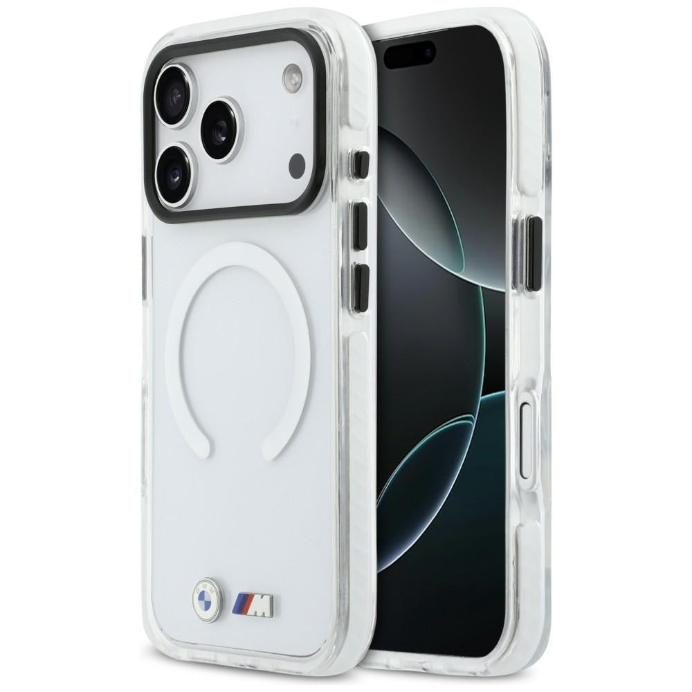 BMW Handy Hülle M IML Shockproof Metall Logo Magsafe Case für iPhone 17 Pro Transparent
