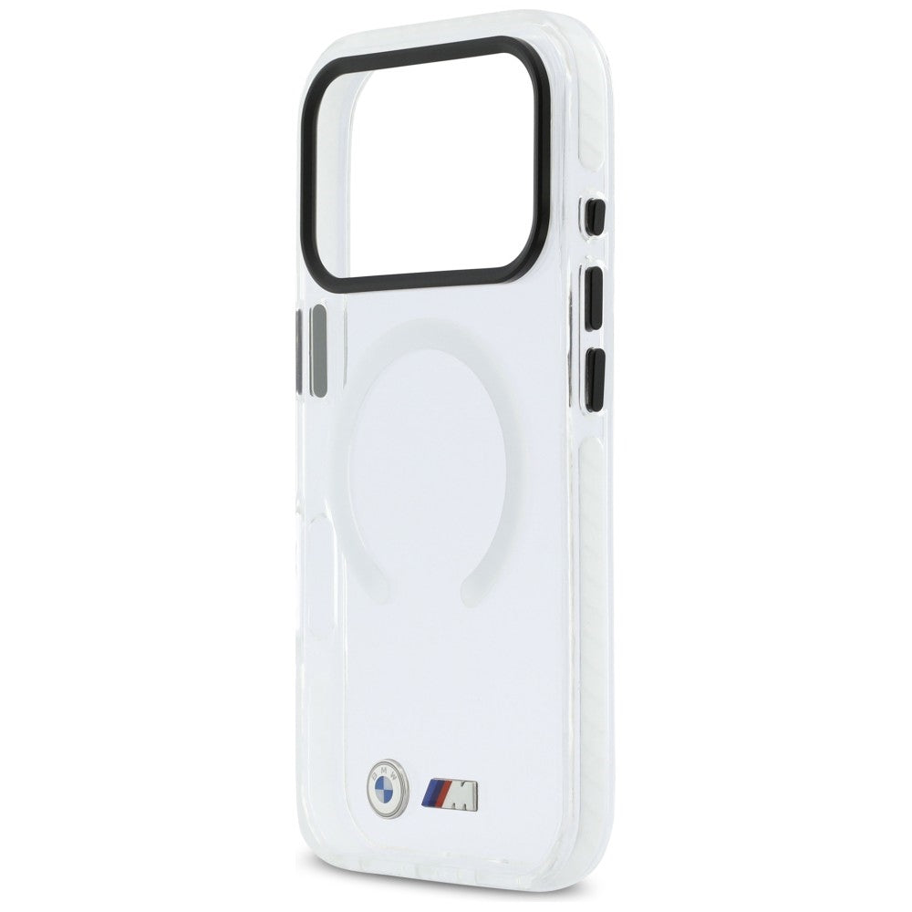 BMW Handy Hülle M IML Shockproof Metall Logo Magsafe Case für iPhone 17 Pro Max Transparent