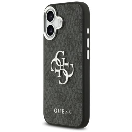 GUESS Handy Hülle Case 4G Big Metall Logo für iPhone 17 Schwarz