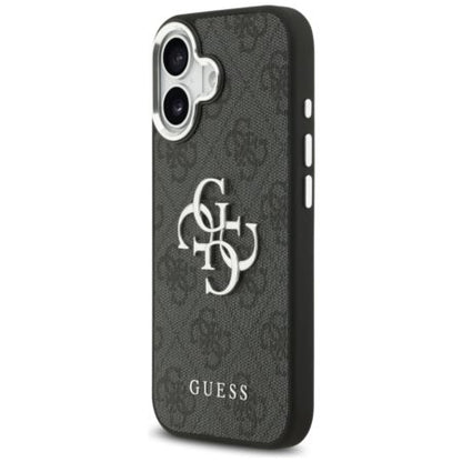 GUESS Handy Hülle Case 4G Big Metall Logo für iPhone 17 Schwarz