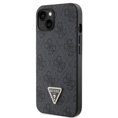 GUESS Crossbody Handy Hülle Case 4G Metall Logo für iPhone 13 / 14 / 15 Schwarz