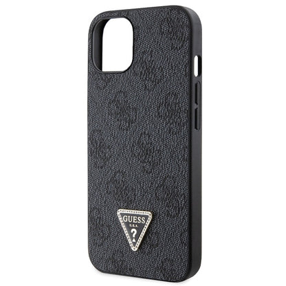 GUESS Crossbody Handy Hülle Case 4G Metall Logo für iPhone 13 / 14 / 15 Schwarz