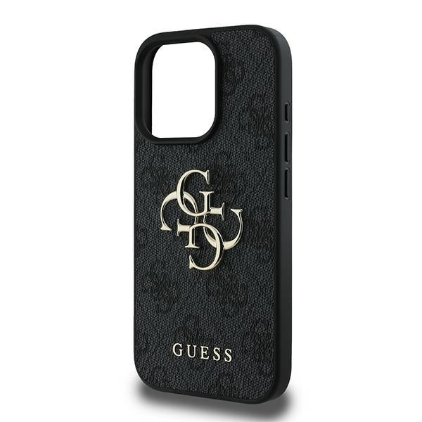 GUESS Handy Hülle 4G Big Logo Hard Case für iPhone 16 Pro Schwarz
