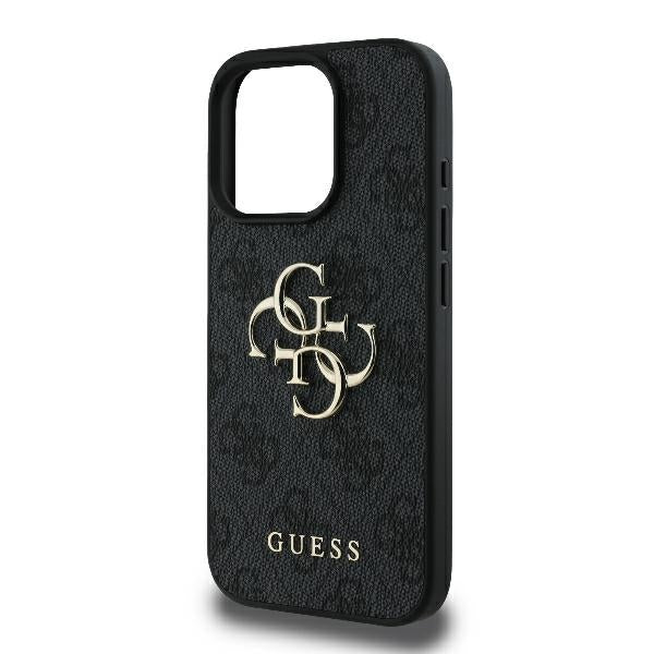 GUESS Handy Hülle 4G Big Logo Hard Case für iPhone 16 Pro Max Schwarz