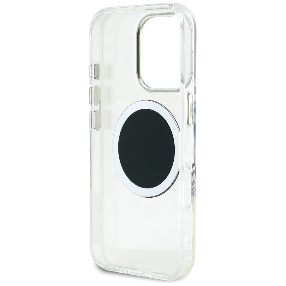 GUESS Handy Hülle IML Metall Colored Circle Classic Logo Magsafe Case für iPhone 16 Pro Max