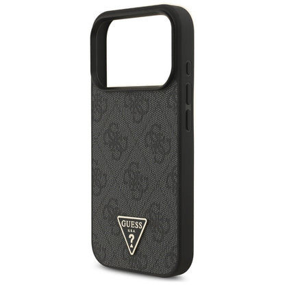 GUESS Handy Hülle 4G Strap Triangle Logo Magsafe Case für iPhone 17 Pro Schwarz
