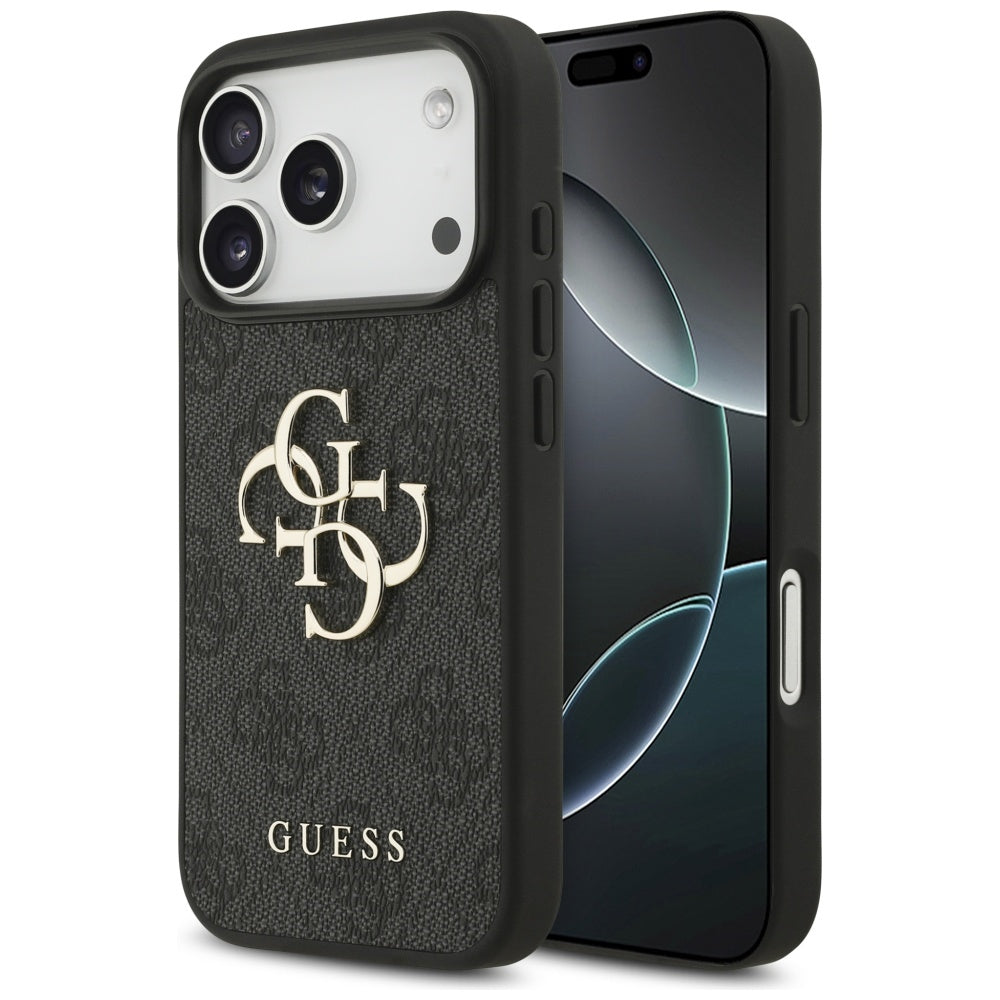GUESS Handy Hülle Case 4G Big Logo für iPhone 17 Pro Schwarz