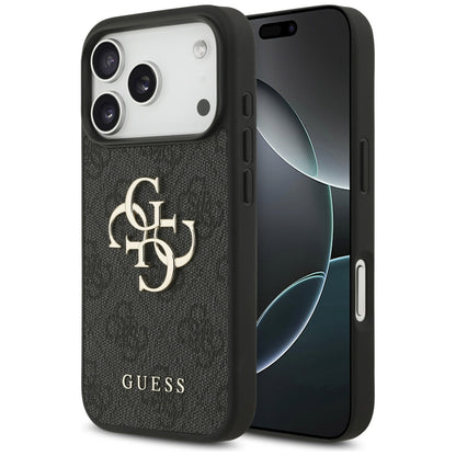 GUESS Handy Hülle Case 4G Big Logo für iPhone 17 Pro Schwarz