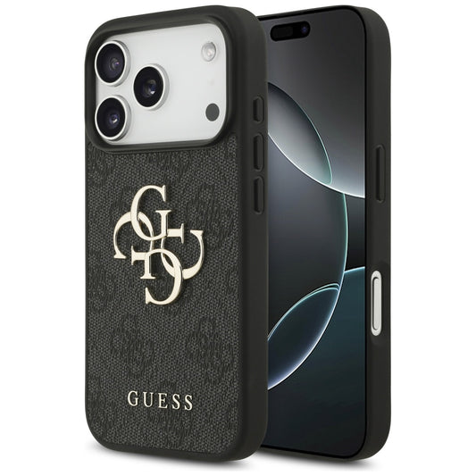 GUESS Handy Hülle Case 4G Big Logo für iPhone 17 Pro Max Schwarz