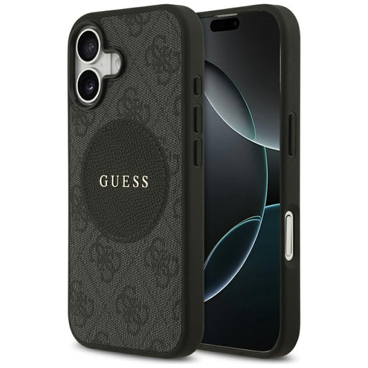 GUESS Handy Hülle Case 4G Circle Logo Magsafe für iPhone 17 Schwarz
