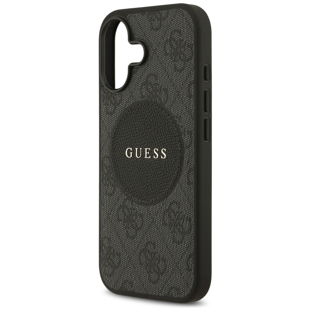 GUESS Handy Hülle Case 4G Circle Logo Magsafe für iPhone 17 Schwarz