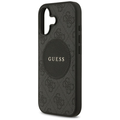 GUESS Handy Hülle Case 4G Circle Logo Magsafe für iPhone 17 Schwarz