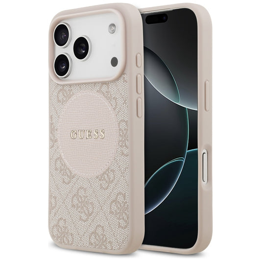 GUESS Handy Hülle Case 4G Circle Logo Magsafe für iPhone 17 Pro Rosa