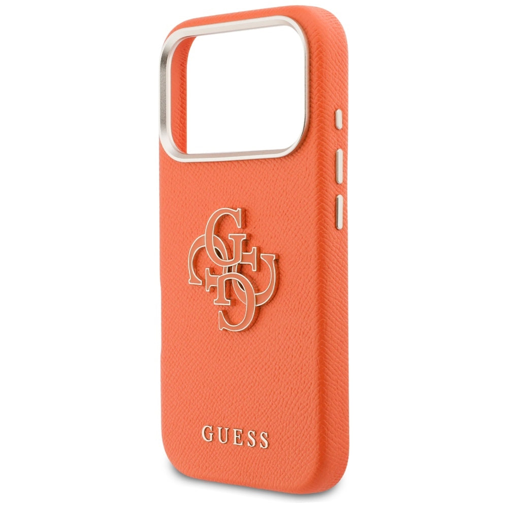 GUESS Handy Hülle FW Resin Logo Case für iPhone 17 Pro Max Orange