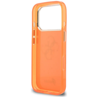 GUESS Handy Hülle IML 4G Script Metall Logo Case für iPhone 17 Pro Max Orange