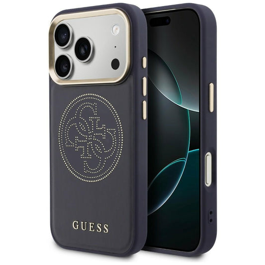 GUESS Handy Hülle Perforated 4G Magsafe Case für iPhone 17 Pro Max Blau