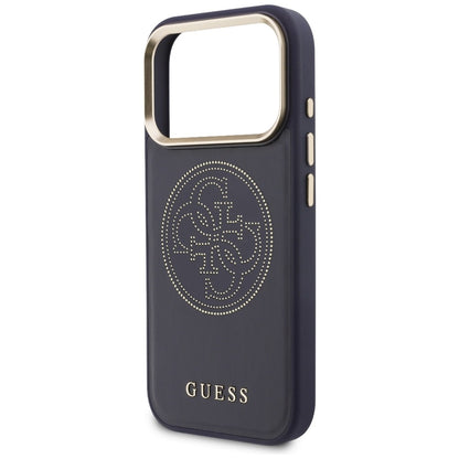 GUESS Handy Hülle Perforated 4G Magsafe Case für iPhone 17 Pro Max Blau