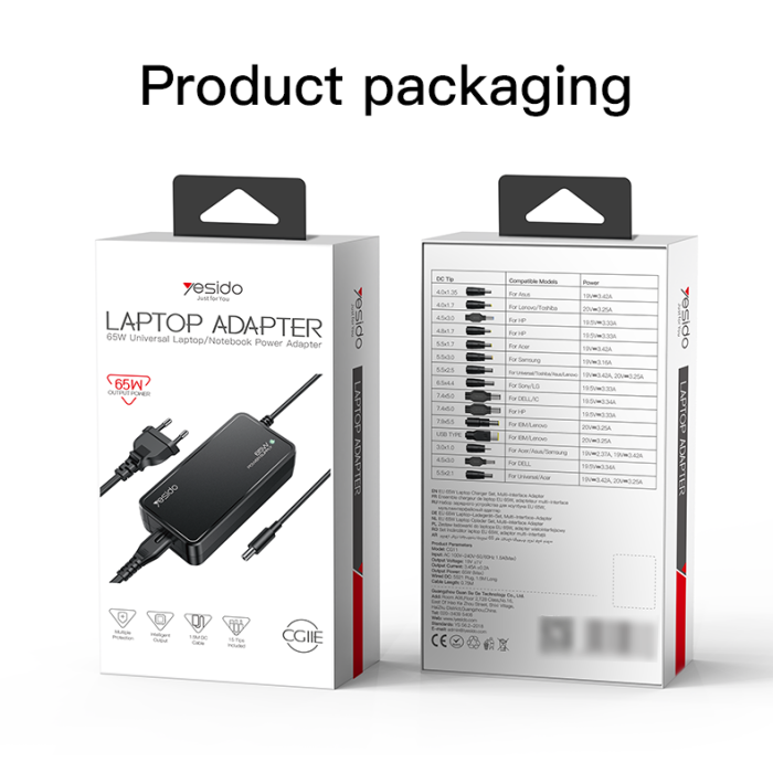 Yesido CG11E Laptop Adapter Ladekabel