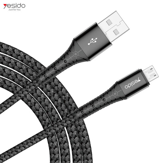 YESIDO CA50 Micro auf USB 2 Meter Ladekabel