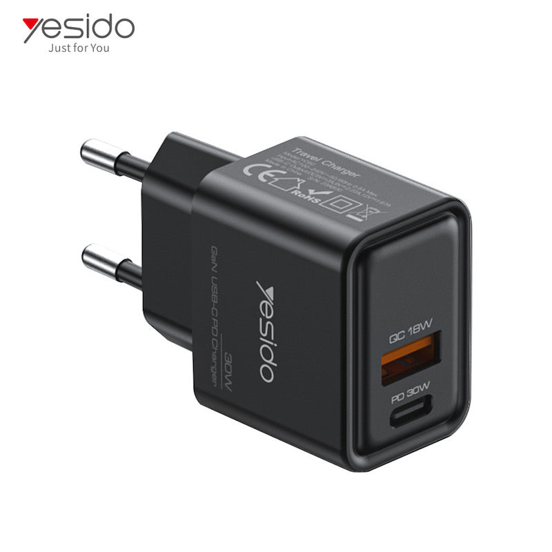 Yesido YC64 30W Typ C und USB Gan Ladegerät Adapter