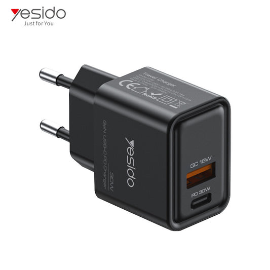 Yesido YC64 30W Typ C und USB Gan Ladegerät Adapter
