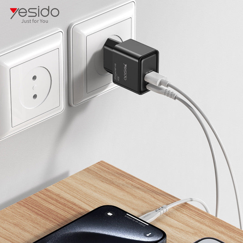 Yesido YC64 30W Typ C und USB Gan Ladegerät Adapter