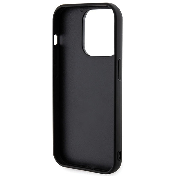 Karl Lagerfeld Handy Hülle Case 3D Glitzer Logo "KARL" für iPhone 15 Pro Schwarz