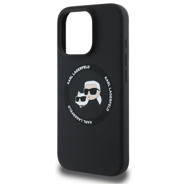 Karl Lagerfeld Handy Hülle Karl & Choupette Heads Magsafe Silikon Case für iPhone 16 Pro Max