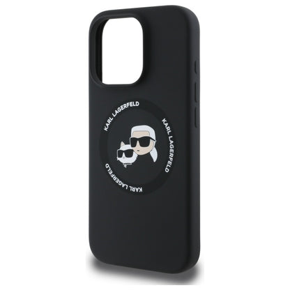 Karl Lagerfeld Handy Hülle Karl & Choupette Heads Magsafe Silikon Case für iPhone 16 Pro Max