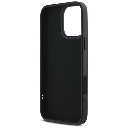 Karl Lagerfeld Handy Hülle DC 3D Rubber Elongated  Glitzer für iPhone 16 Pro Schwarz