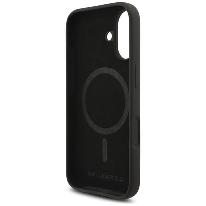 Karl Lagerfeld Handy Hülle Karl & Choupette Ring Magsafe Silikon Case für iPhone 17